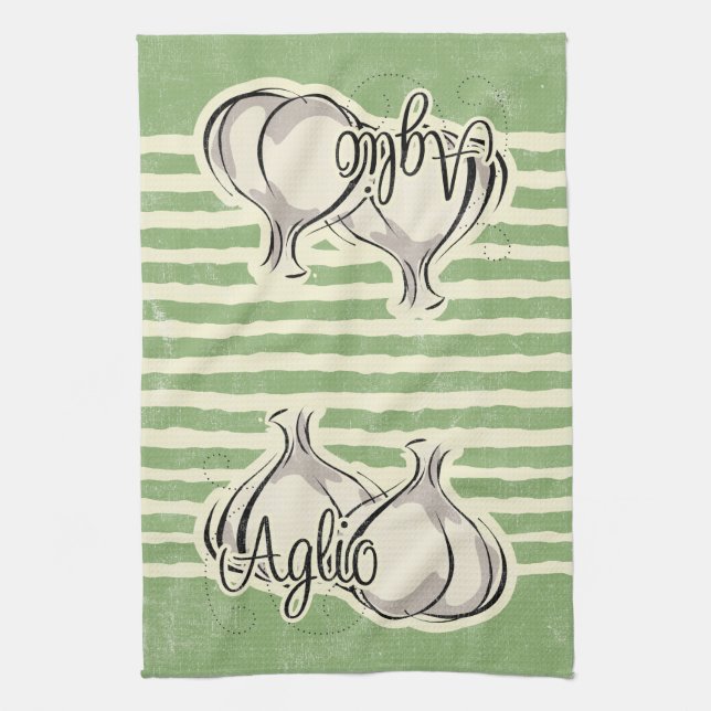 Italian Garlic Kitchen Towel (Vertical)