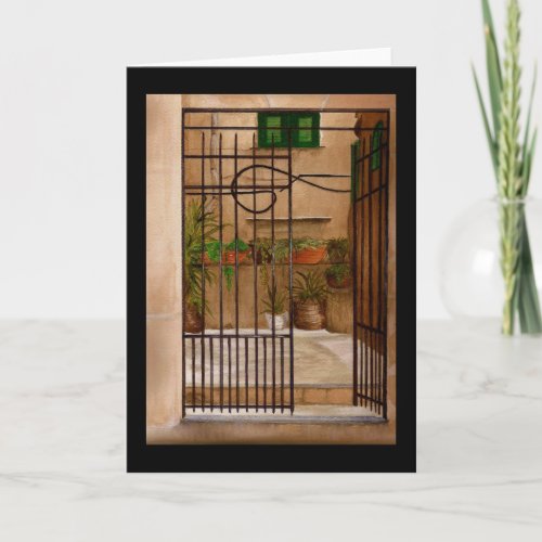 Italian Gate blank Greeting Card