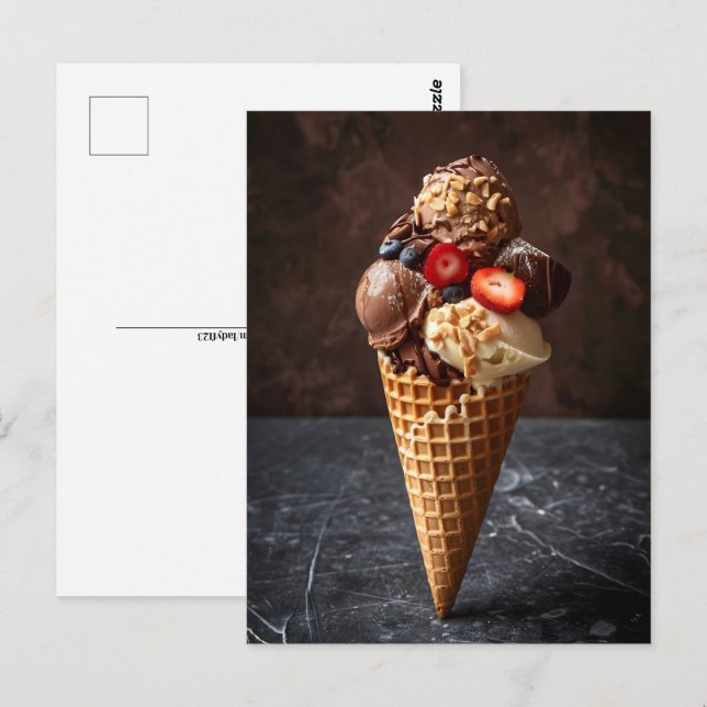 Italian gelato, Postcrossing Postcard (Front/Back)