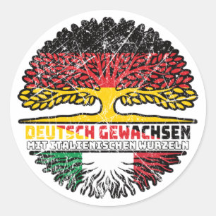 Italian German Germany Baum Classic Round Sticker