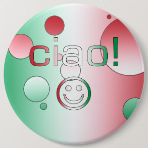 Italian Gifts : Hello / Ciao Face Button
