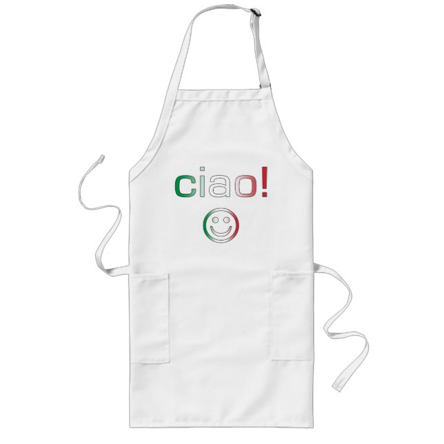 Italian Gifts : Hello / Ciao Face Long Apron (Front)