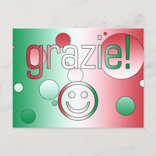 Italian Gifts  Thank You  Grazie Face Postcard