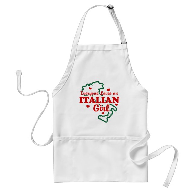 Italian Girl Adult Apron (Front)