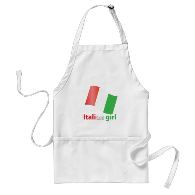 Italian Girl Adult Apron (Front)
