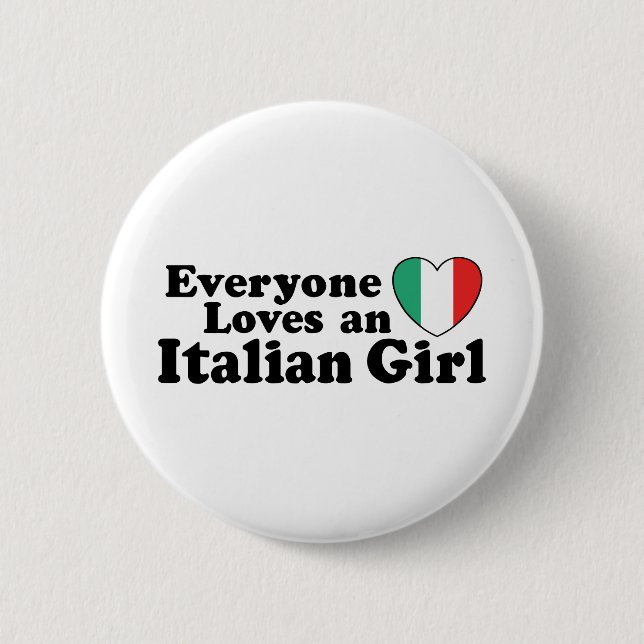 Italian Girl Button (Front)