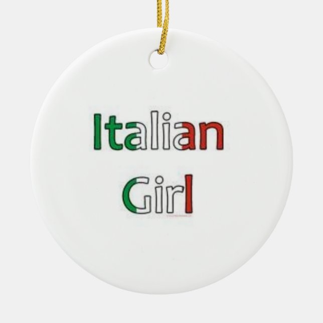 "ITALIAN GIRL" CHRISTMAS OR JUST FOR FUN ORNAMENT (Front)