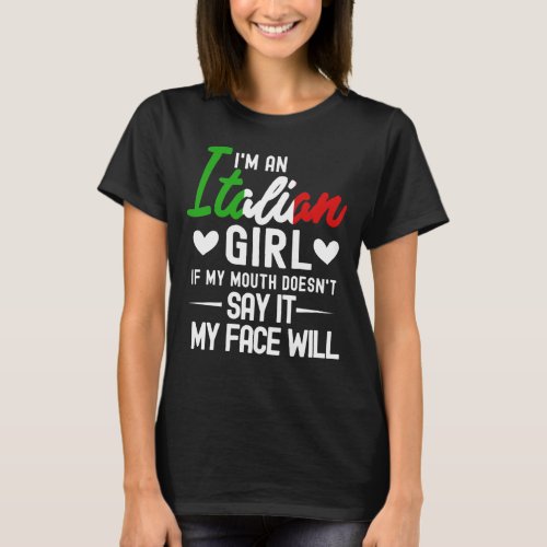 Italian Girl Face T_Shirt