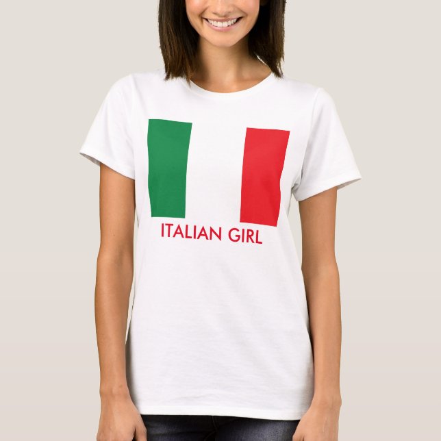 Italian Girl Flag T-Shirt (Front)