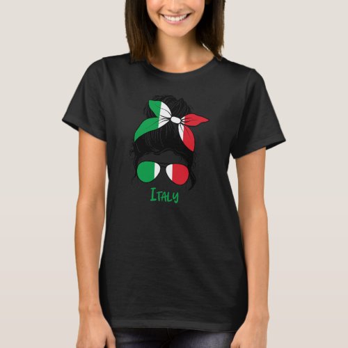 Italian Girl Italy Girl Italia Woman Flag  T_Shirt