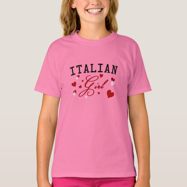 Italian Girl Kids T-Shirt (Front)