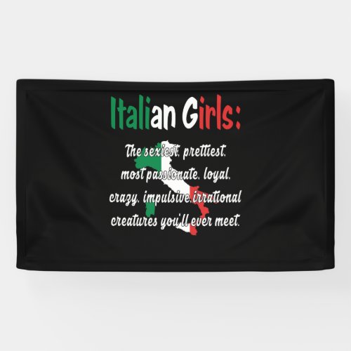 ITALIAN GIRLS FUNNY BANNER