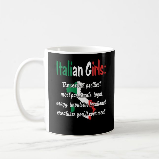 ITALIAN GIRLS FUNNY COFFEE MUG (Left)