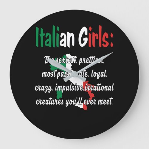 ITALIAN GIRLS FUNNY LARGE CLOCK
