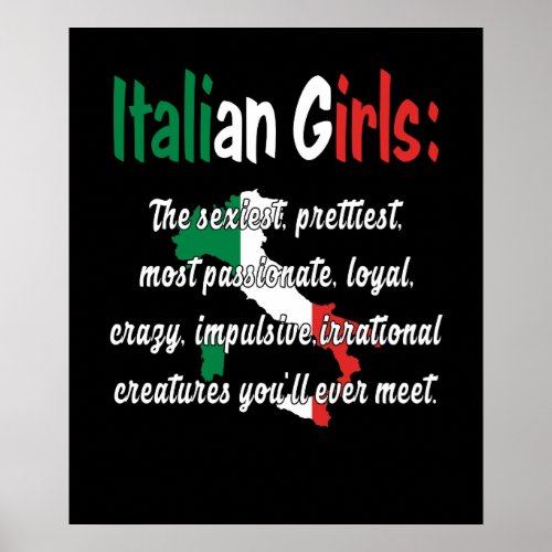 ITALIAN GIRLS FUNNY POSTER