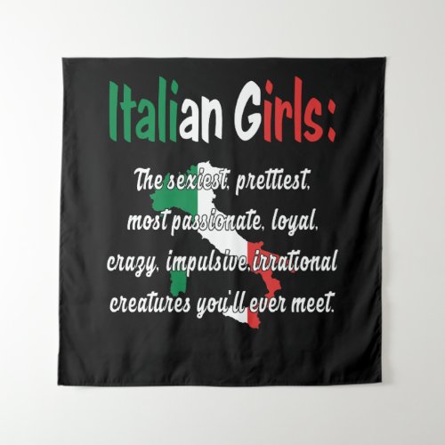ITALIAN GIRLS FUNNY TAPESTRY