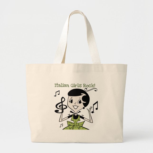 Italian Girls Rock Large Tote Bag (Front)