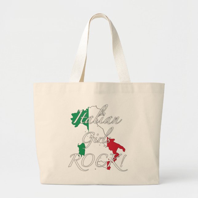 Italian Girls Rock! Large Tote Bag (Front)