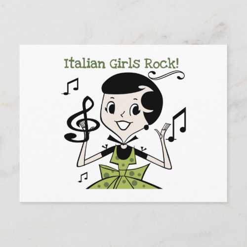 Italian Girls Rock Postcard