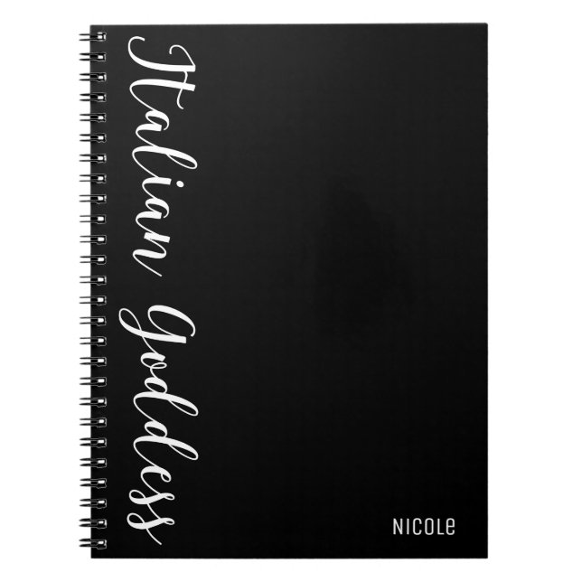 Italian Goddess Modern Custom Personalized Journal (Front)