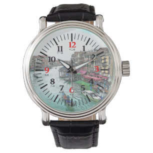 Italian Gondola Venice English Chinese Numeral Watch