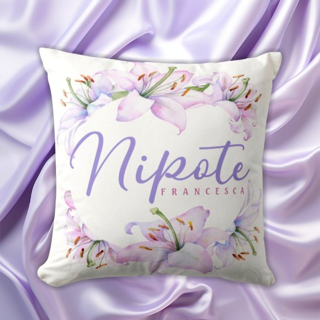 Italian Granddaughter or Niece Gift Throw Pillow (Creator Uploaded)