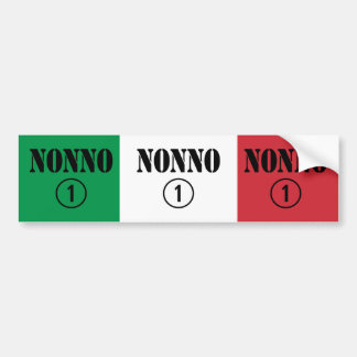 Italian Grandfathers : Nonno Numero Uno Bumper Sticker