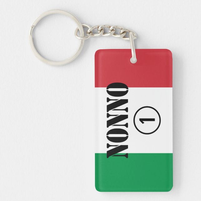 Italian Grandfathers : Nonno Numero Uno Keychain (Front)