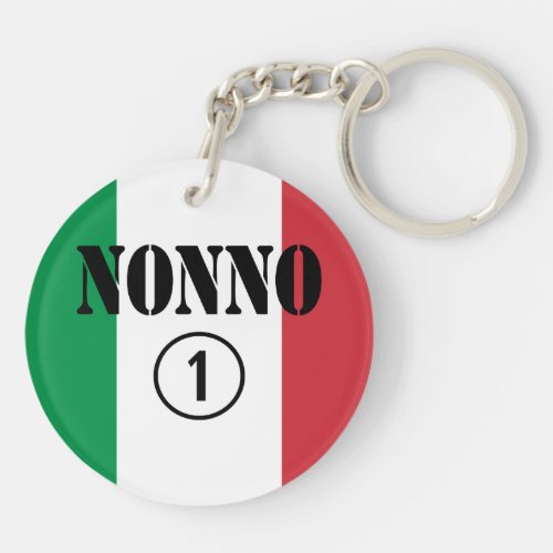 Italian Grandfathers  Nonno Numero Uno Keychain