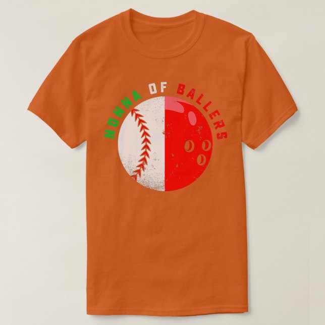 Italian Grandma Nonna Baseball Bowler T T-Shirt (Design Front)