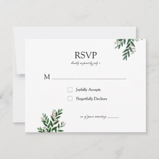 Italian Greenery Modern Elegant Rustic Response