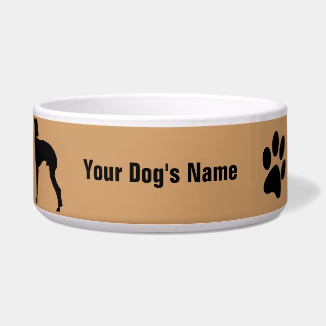 Italian Greyhound イタリアン・グレーハウンド Bowl (Front)