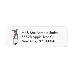 Italian Greyhound Antonio Custom Label