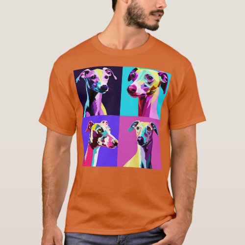 Italian Greyhound Art Dog Lover Gifts T_Shirt