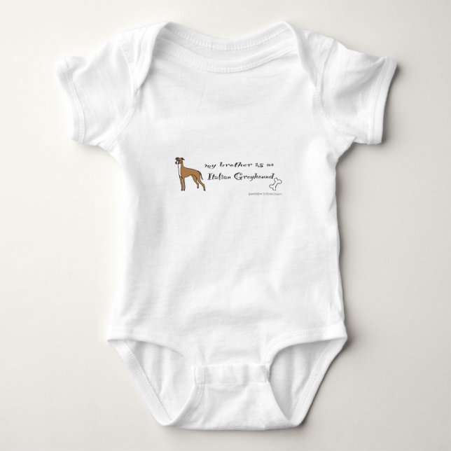 Italian greyhound baby bodysuit (Front)