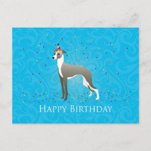 Italian Greyhound Birthday Design Postcard