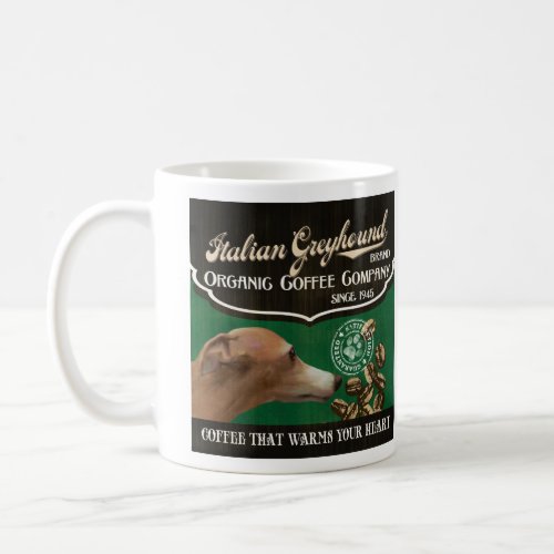 Italian Greyhound Brand _ Organic Coffee Company Coffee Mug