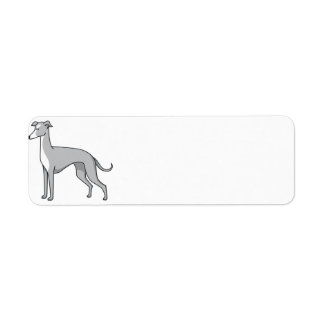 italian greyhound cartoon 2 label