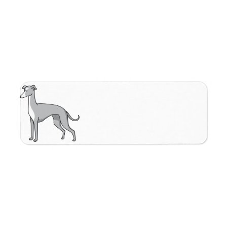 Italian Greyhound Cartoon 2 Label