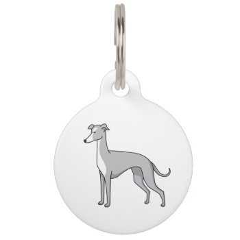 Italian Greyhound Cartoon 2 Pet Id Tag by BreakoutTees at Zazzle
