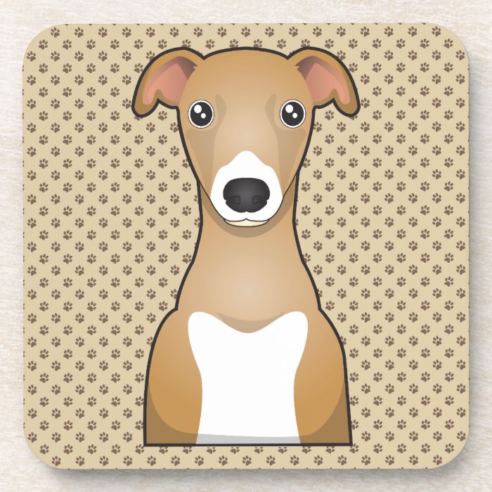 Italian Greyhound Cartoon Coasters