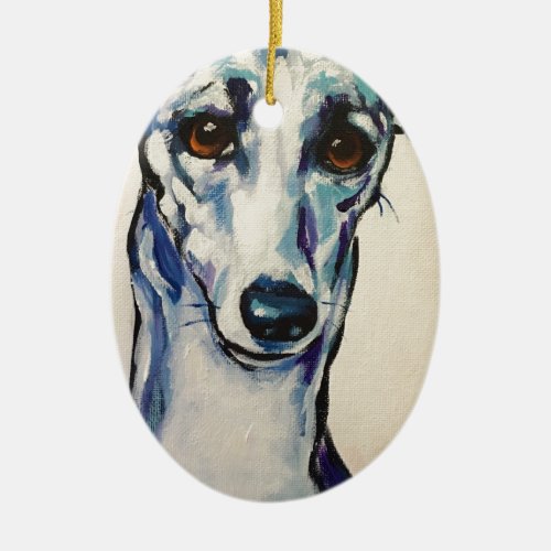 Italian Greyhound Ceramic Ornament