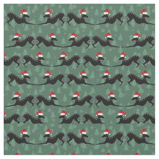 Italian Greyhound Christmas Fabic Fabric