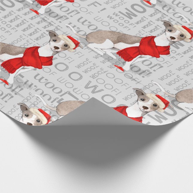 Italian Greyhound Christmas for Dog Lovers Wrapping Paper (Corner)