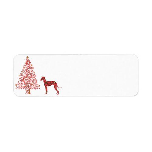 Italian Greyhound Christmas Label