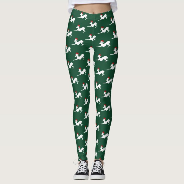 Italian Greyhound Christmas Leggings Lularoe (Front)