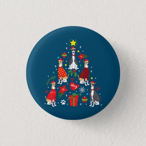 Italian Greyhound Christmas Ornament Tree Dog Mom Button