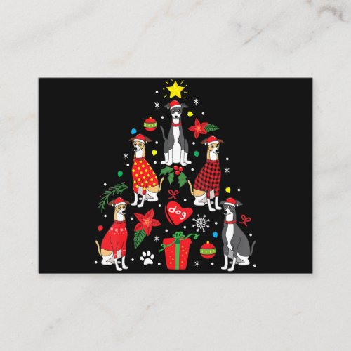 Italian Greyhound Christmas Ornament Tree Dog Mom Enclosure Card