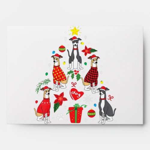 Italian Greyhound Christmas Ornament Tree Dog Mom Envelope