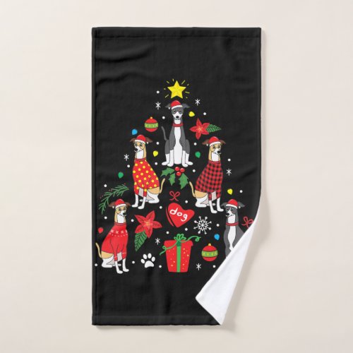 Italian Greyhound Christmas Ornament Tree Dog Mom Hand Towel